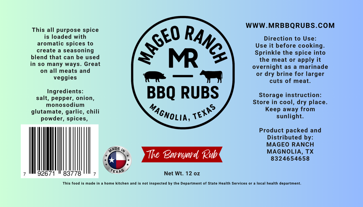 Mageo Ranch Bbq Rubs Barnyard All Purposes Rub