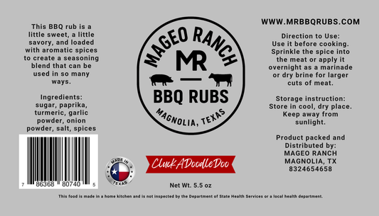 Mageo Ranch Bbq Rubs CluckADoodleDoo Chicken Rub
