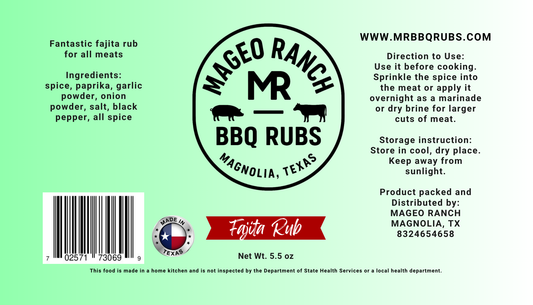 Mageo Ranch Bbq Rubs Fajita Rub